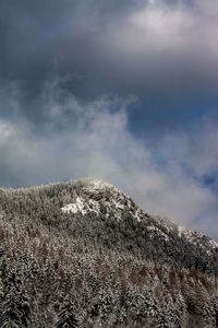 Low angle view of mountain against sky
