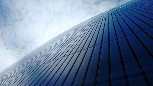Low angle view of modern building against sky