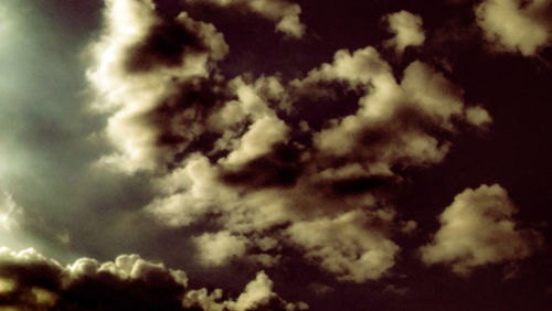 Low angle view of cloudy sky