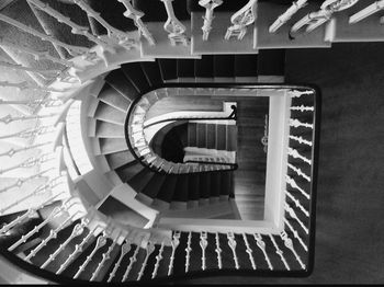 Low angle view of spiral staircase