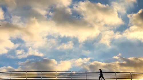 Low angle view of bridge against sky