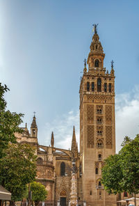 Low angle view of historical building against sky