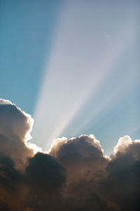 Low angle view of clouds in sky