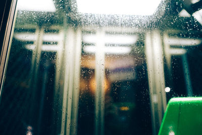 Close-up of glass window