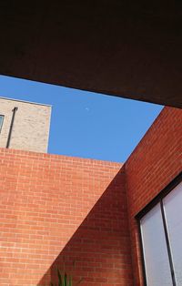 Low angle view of building against clear sky