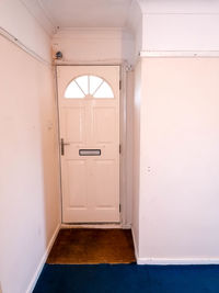 Closed door of building