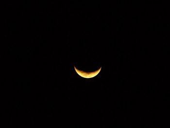 View of moon against clear sky at night