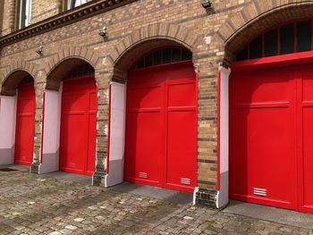 Red doors closed