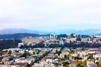 High angle view of cityscape