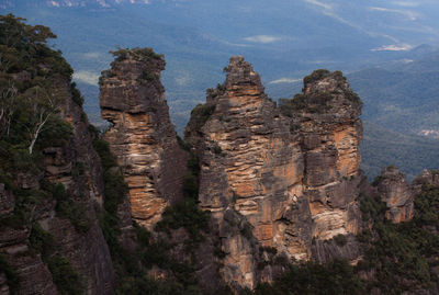 Scenic view of rocky mountains against sky