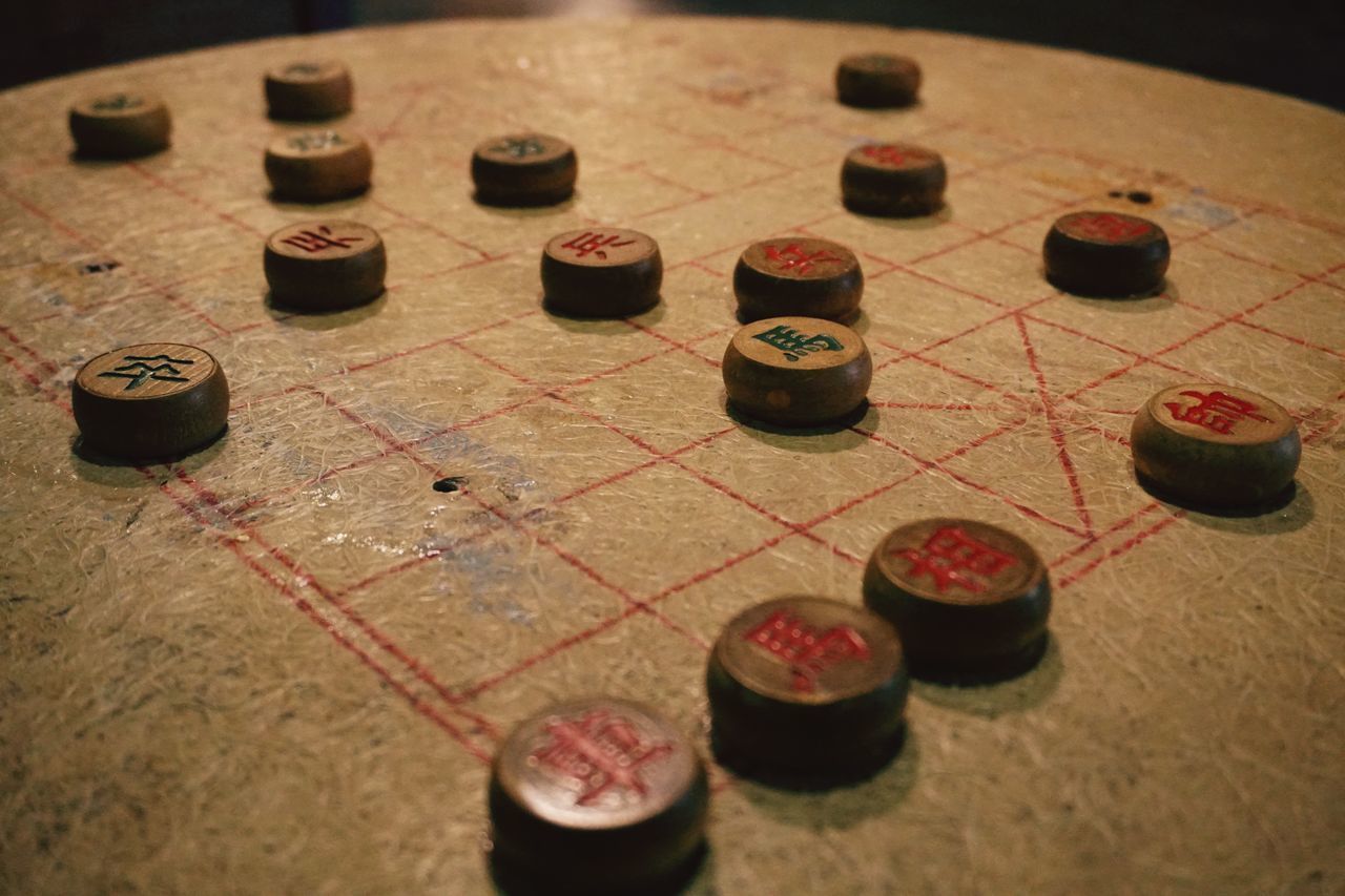 HIGH ANGLE VIEW OF COINS