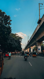 Cars on road