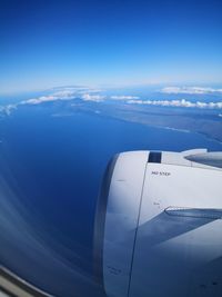 Aerial view of clouds seen from airplane