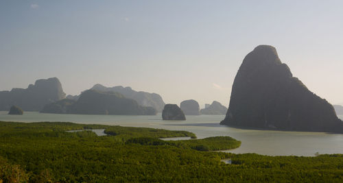 Phang-nga bay as seen from samet nangshe viewpoint. thailand