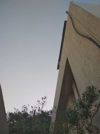 Low angle view of building against clear sky