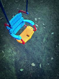 Multi colored objects on table