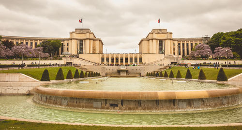 View of historical building against cloudy sky