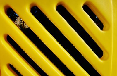 Close-up high angle view of yellow wheel
