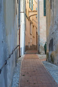 A typical italian narrow street in a village