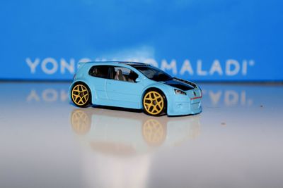 Close-up of toy car