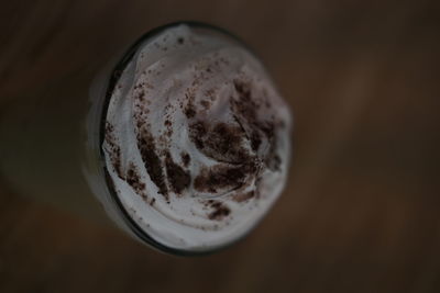 Close-up of coffee cup on table