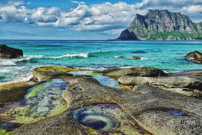 Scenic view of sea against sky