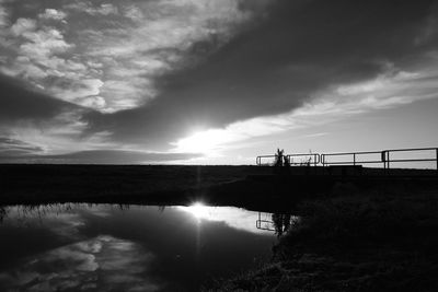 Bridge over sea against sky