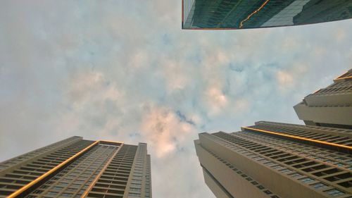 Low angle view of buildings against sky