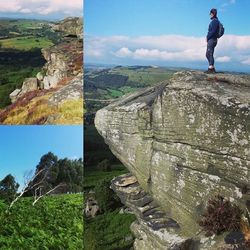 Man standing on cliff