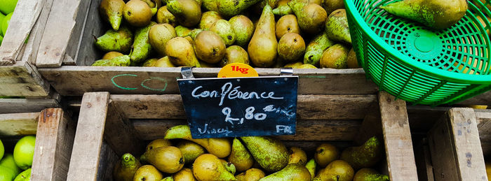 Fruits for sale at market stall