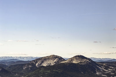 Close-up of mountain against clear sky