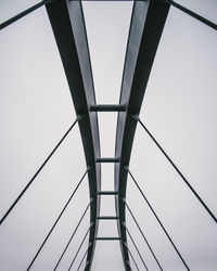 Low angle view of bridge against clear sky