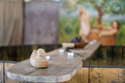 Close-up of food on table