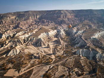 Aerial view of dramatic landscape