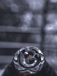 Close-up of metal ring