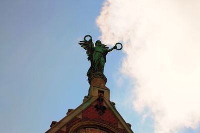 Low angle view of statue