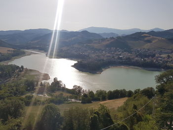 Scenic view of landscape against clear sky