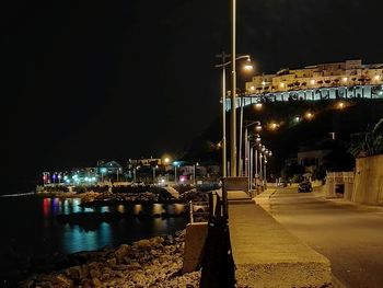 Illuminated city at night