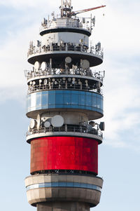 Low angle view of lighthouse against sky