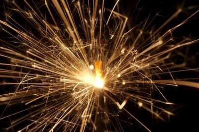 Fireworks display at night
