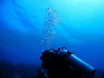 Close-up of person diving in sea