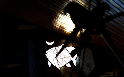 Close-up of silhouette man