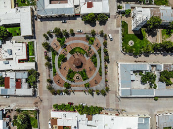 Aerial view of buildings in city