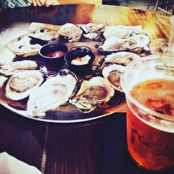 Close-up of served food in plate