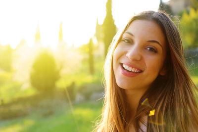 Portrait of smiling young woman