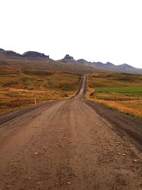 Country road along landscape