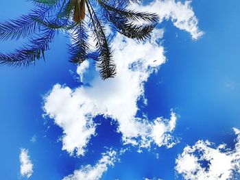 Low angle view of blue sky