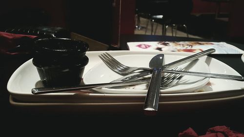 Close-up of food on table