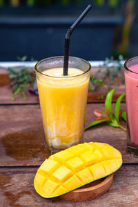 Close-up of drink on table