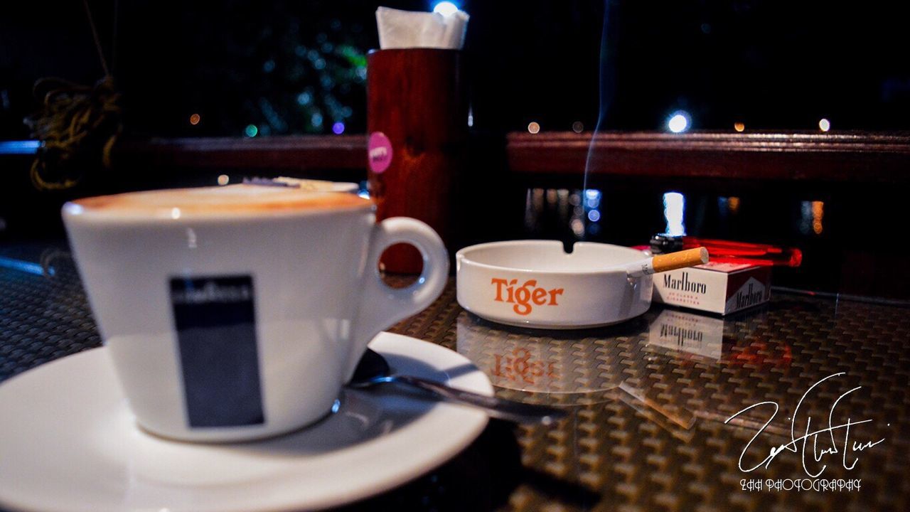 drink, coffee cup, food and drink, refreshment, coffee - drink, table, indoors, saucer, still life, cup, coffee, freshness, close-up, focus on foreground, frothy drink, spoon, cafe, tea cup, beverage, no people